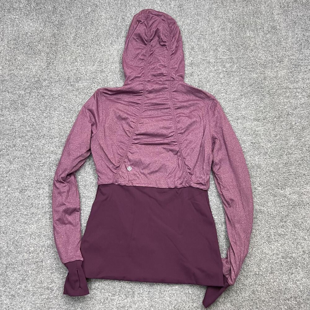 Lululemon Jacket Womens 8 Hooded Full Zip Reversible Athletic Stretch - Picture 4 of 10